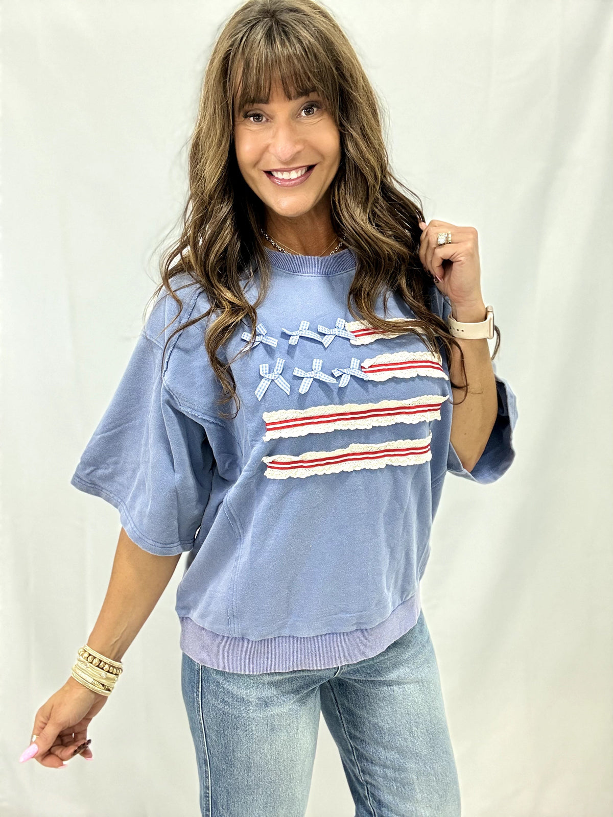 Stars & Snuggles Terry Knit Pullover In 4 Colors