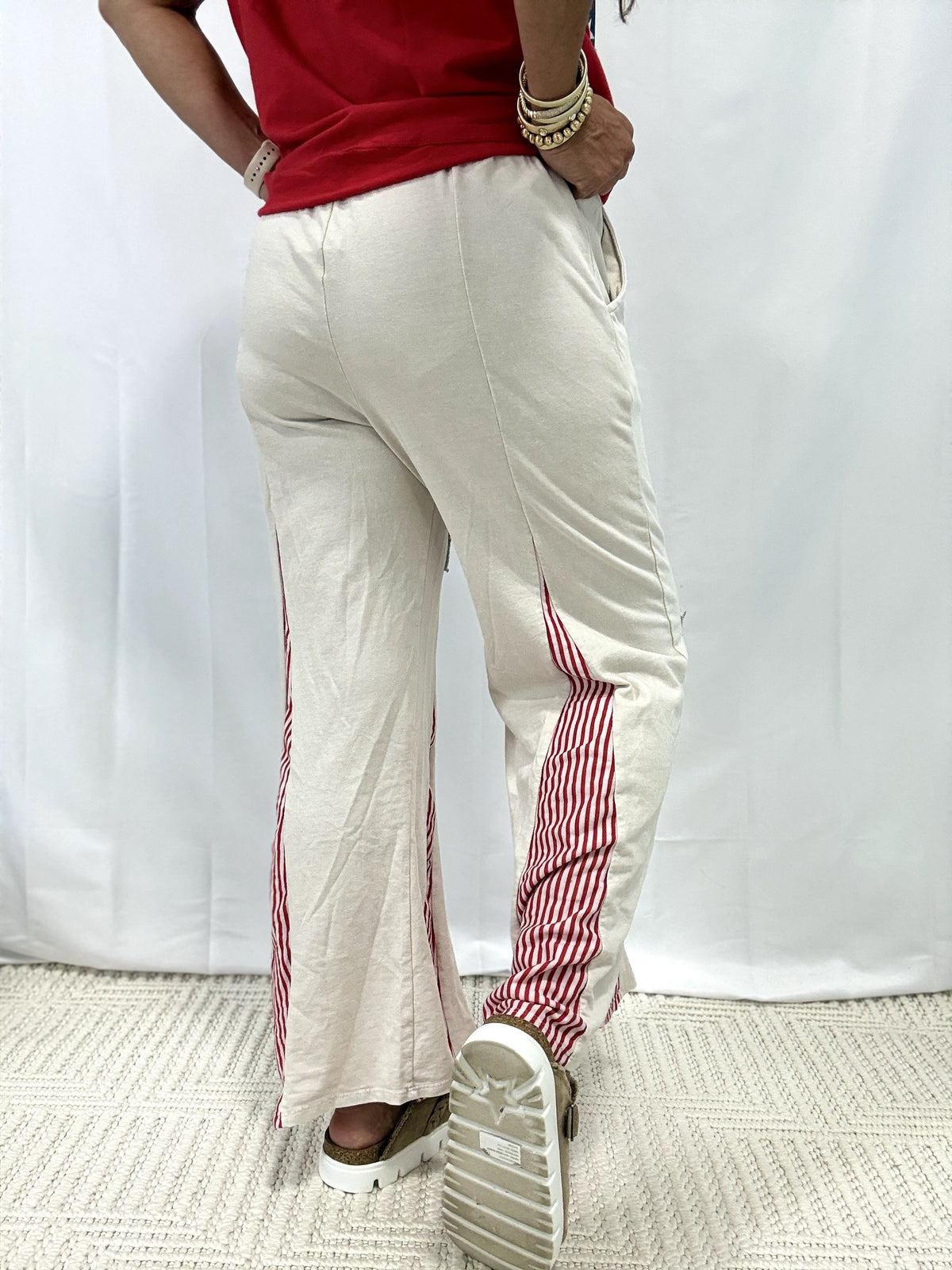Starry Stroll Flare Pants In Natural