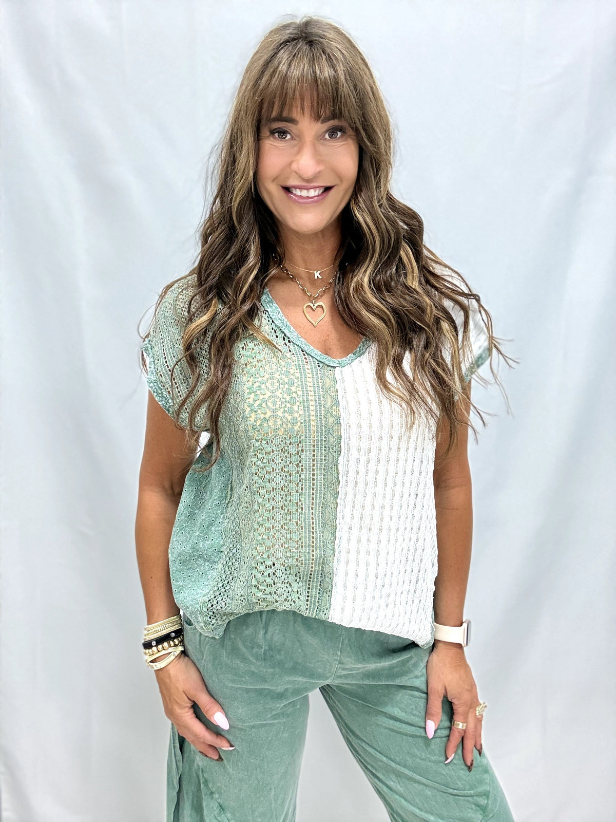 Gypsy Heart Mineral Washed Top In 3 Colors