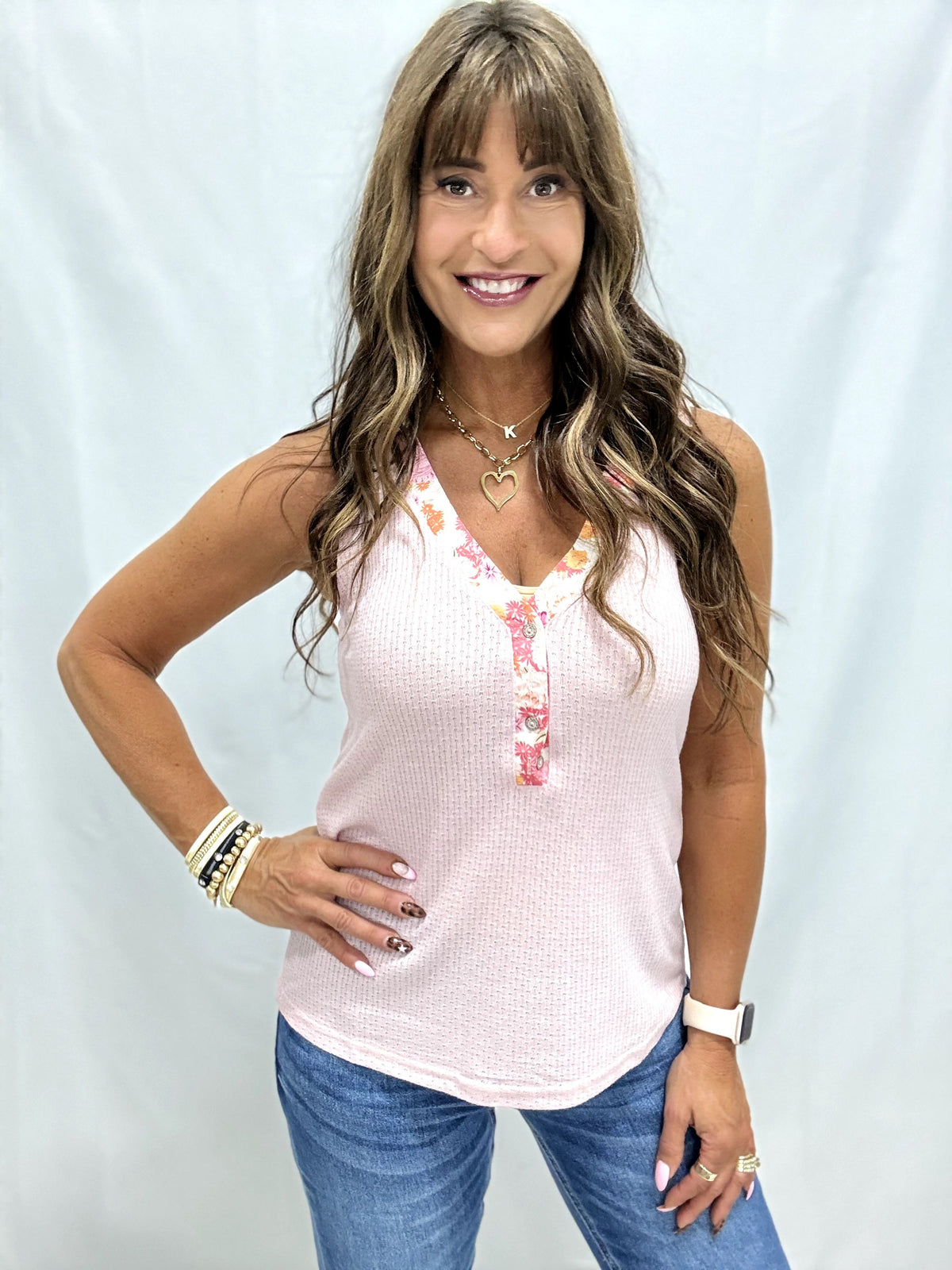 Sweet Meadow Button Tank In 5 Colors