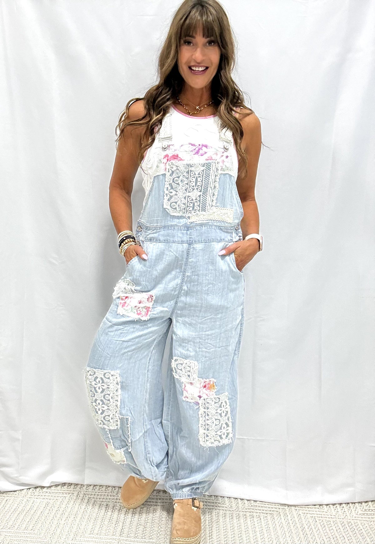 POL Vintage Soul Patch Detail Overalls In 2 Colors