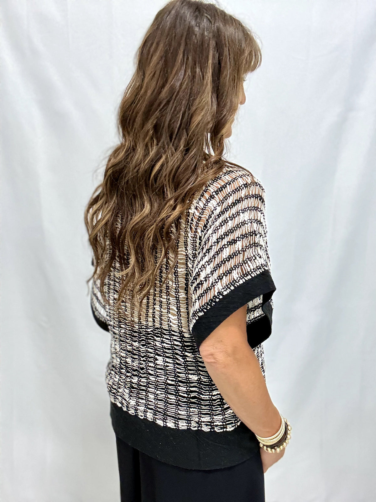 POL Mosaic Crochet Top in 2 Colors