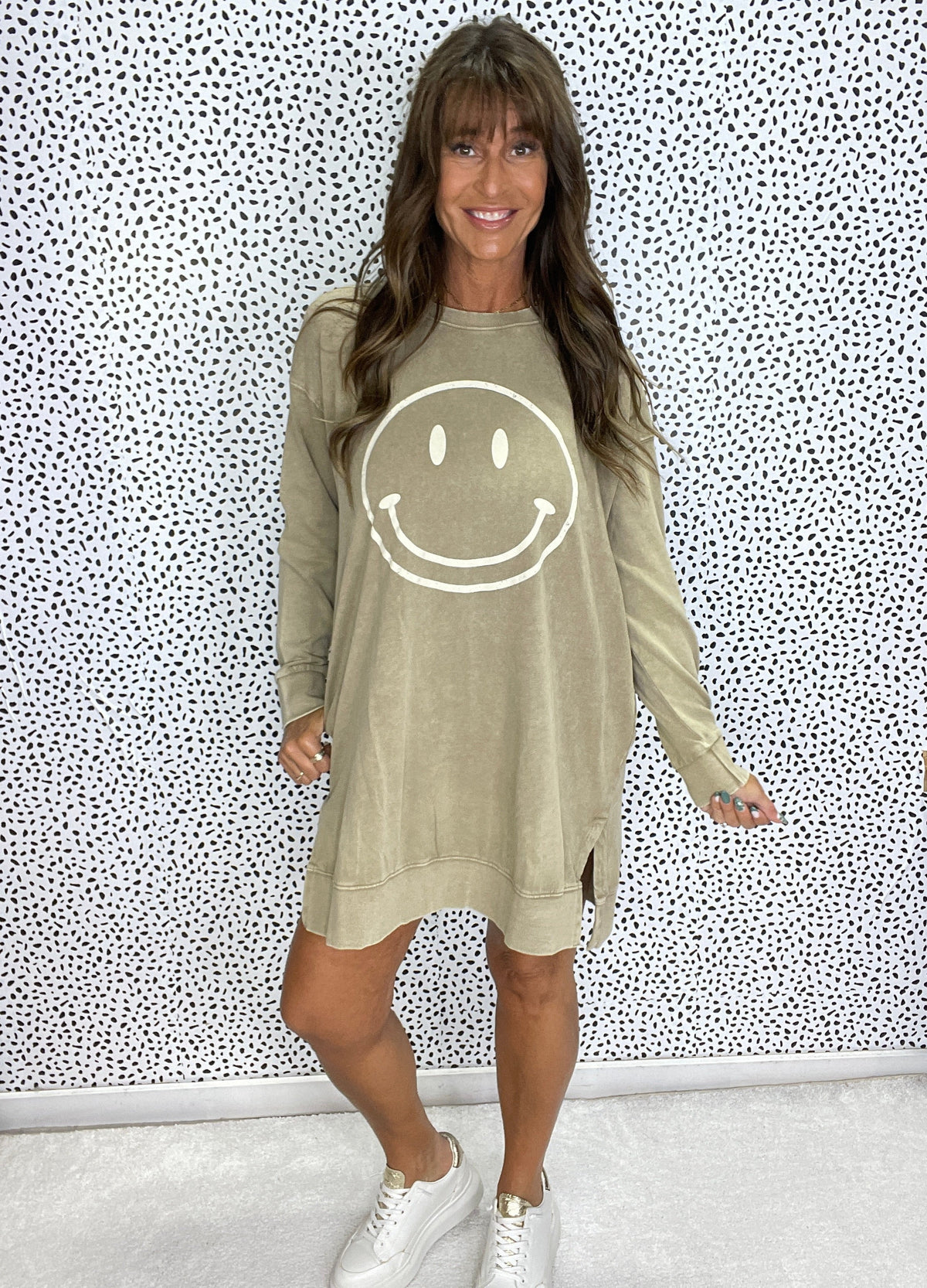 Sunbeam Smiles Terry Pullover Dress in 3 Colors