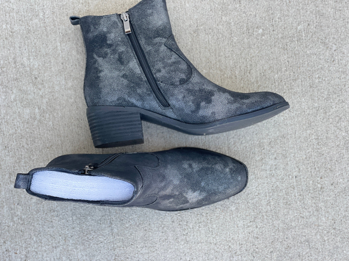 Corky's Starboard Side Zip Black Metallic Boots *Final Sale*