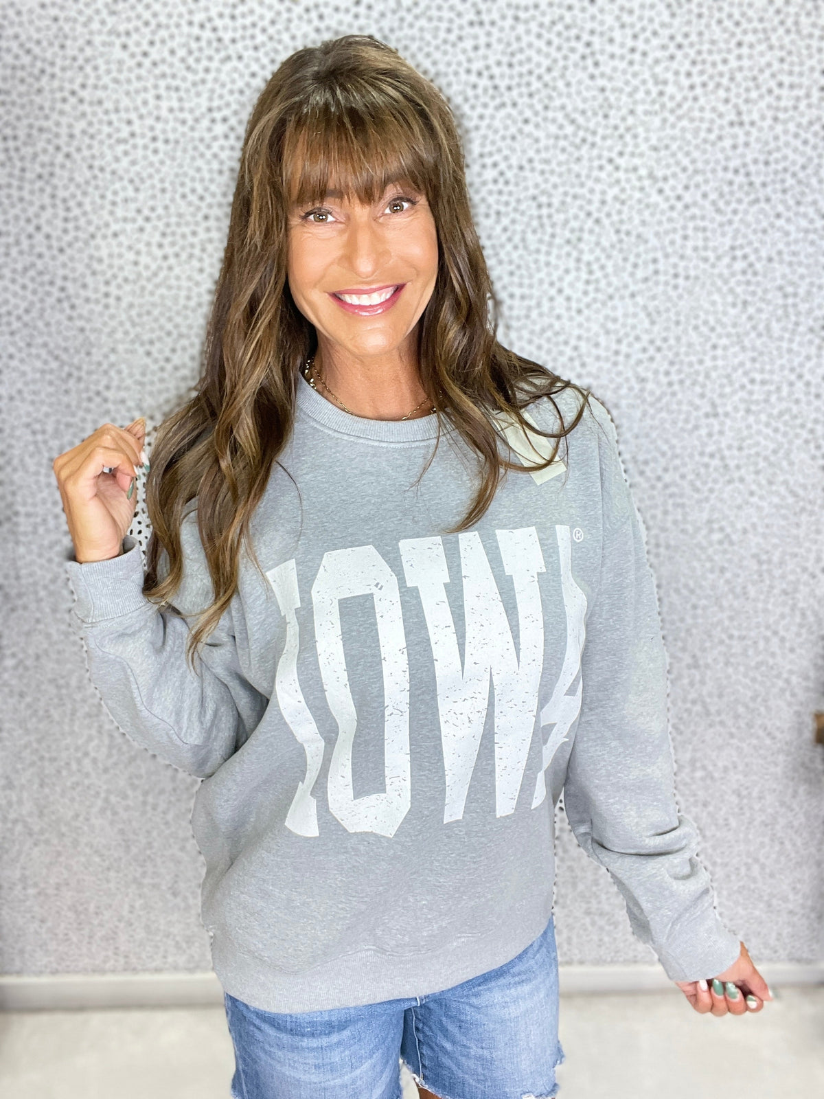 Bold IOWA Crewneck In Grey