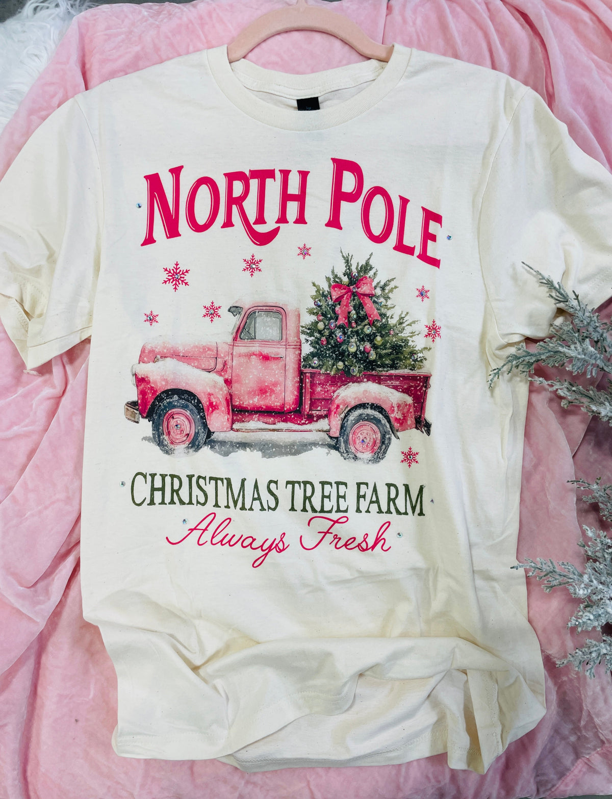 North Pole Christmas Bling Tee