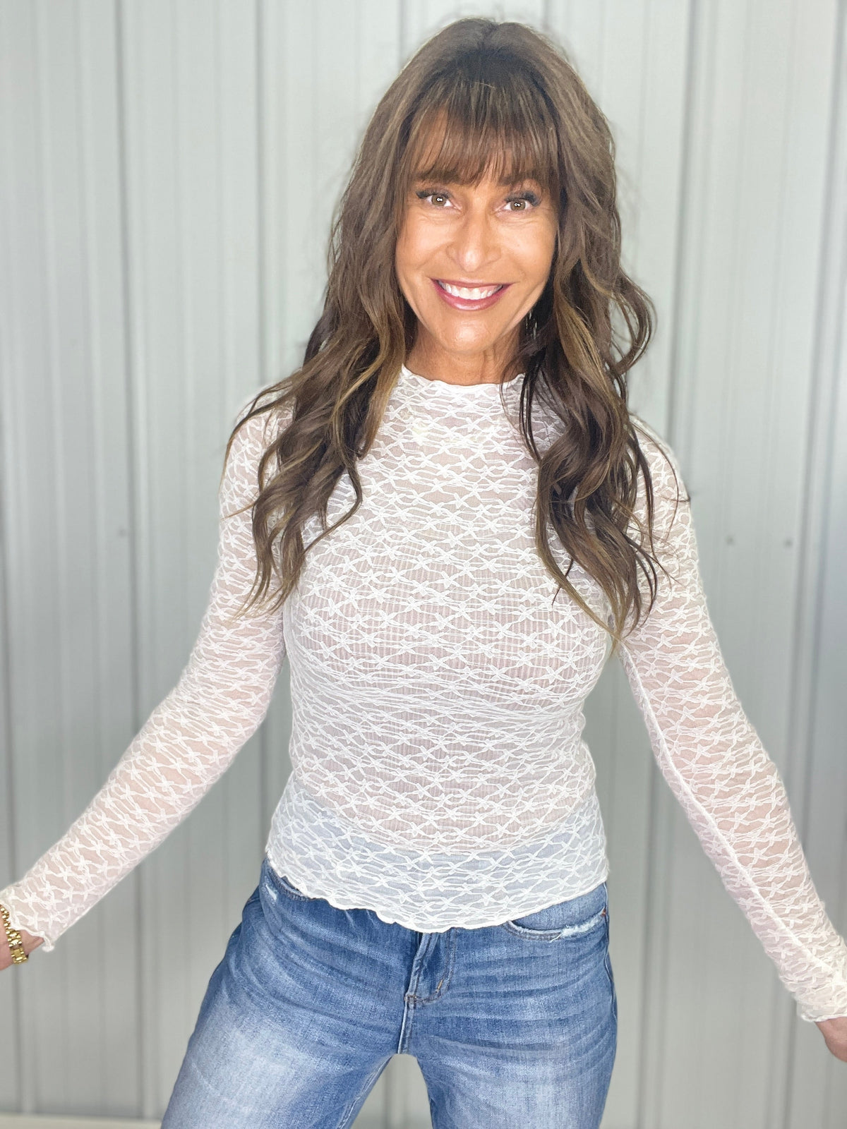 Sheer Petal Lace Top in 5 Colors *Final Sale*