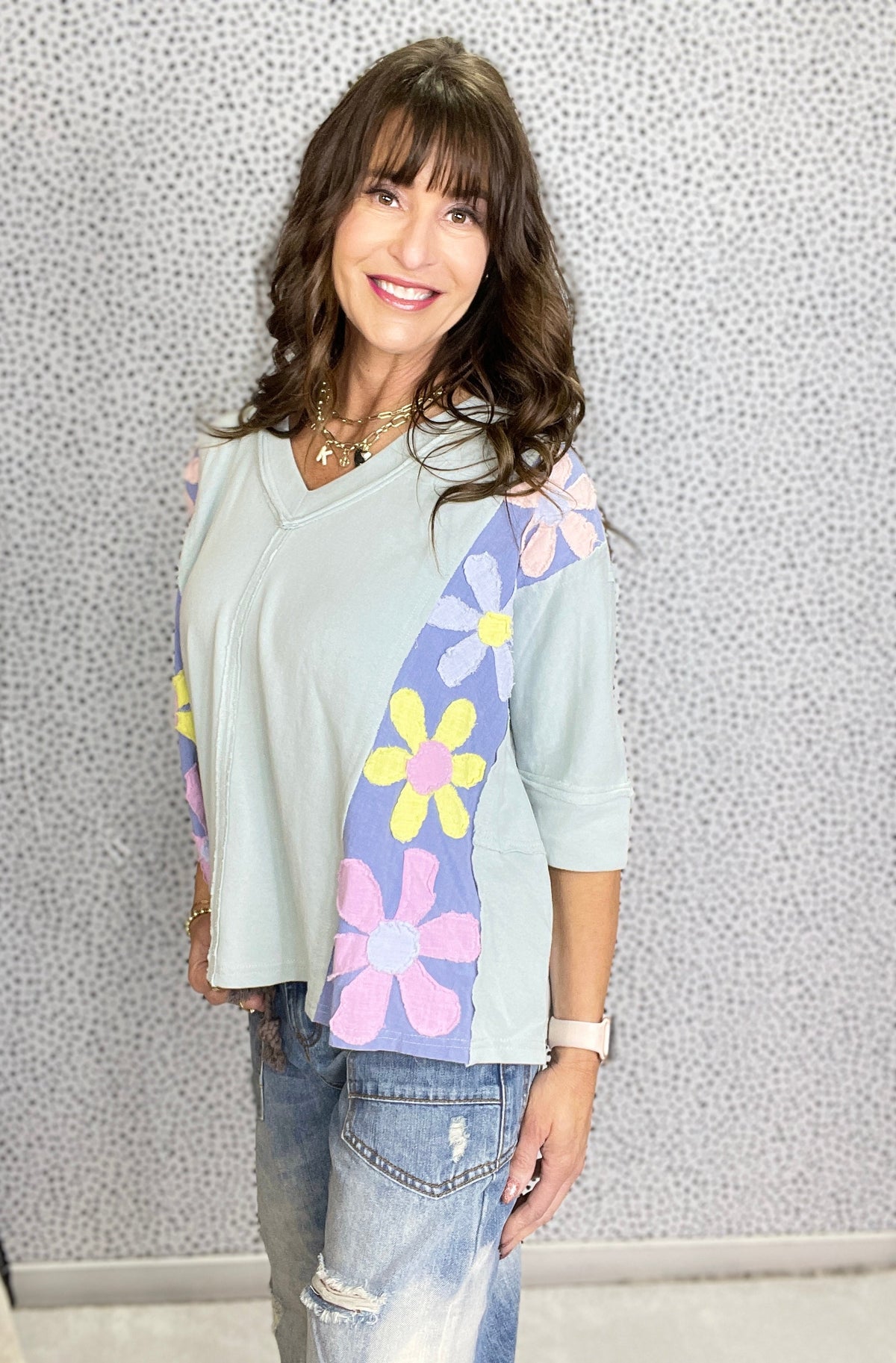 Daisy Daydream Flower Patch Mineral Washed Top In 4 Colors
