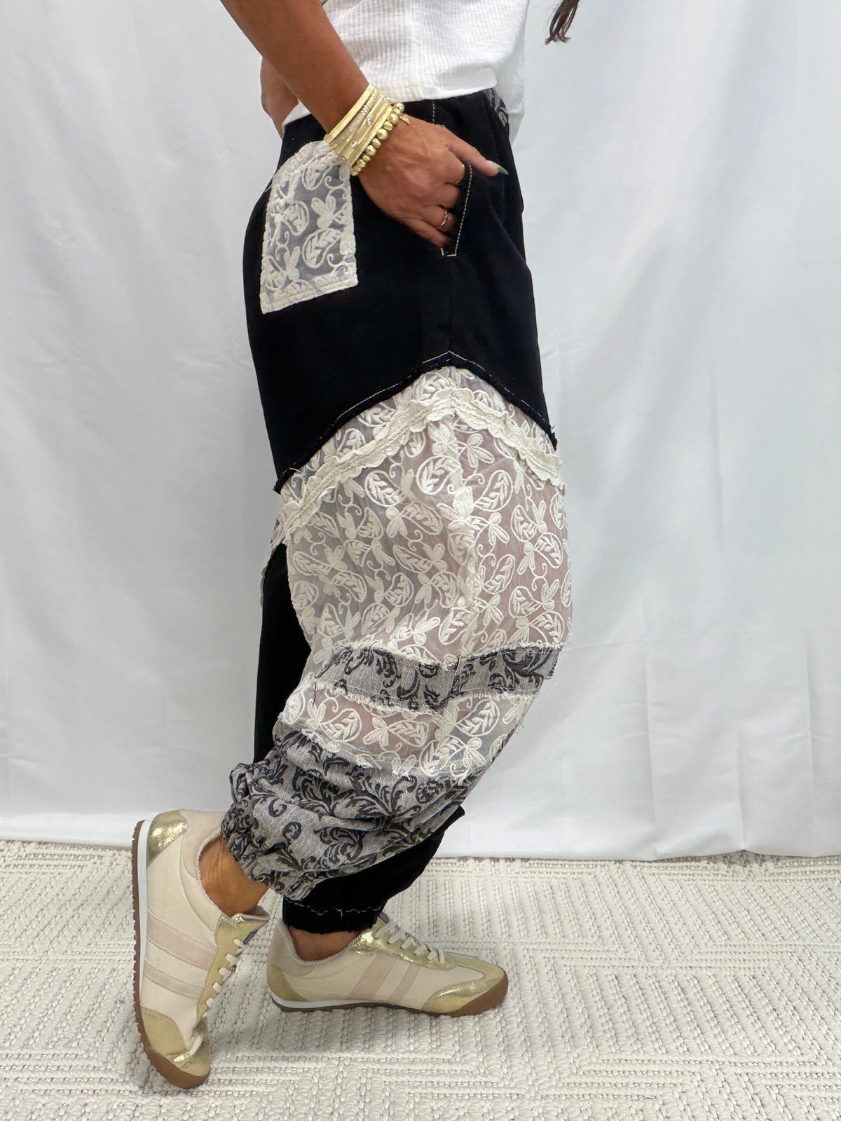 POL You Make Me Forget Crochet Accent Bottoms In 2 Colors