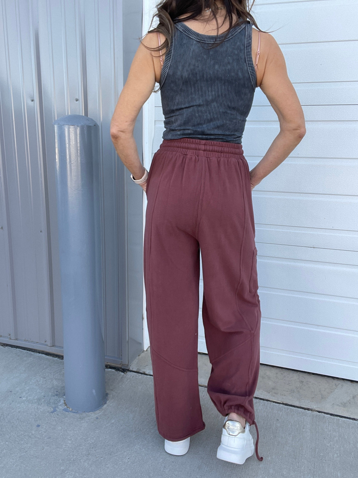 Everytime Brushed Hacci Pants In 3 Colors: Charcoal, Cinnamon, Teal *Final Sale*