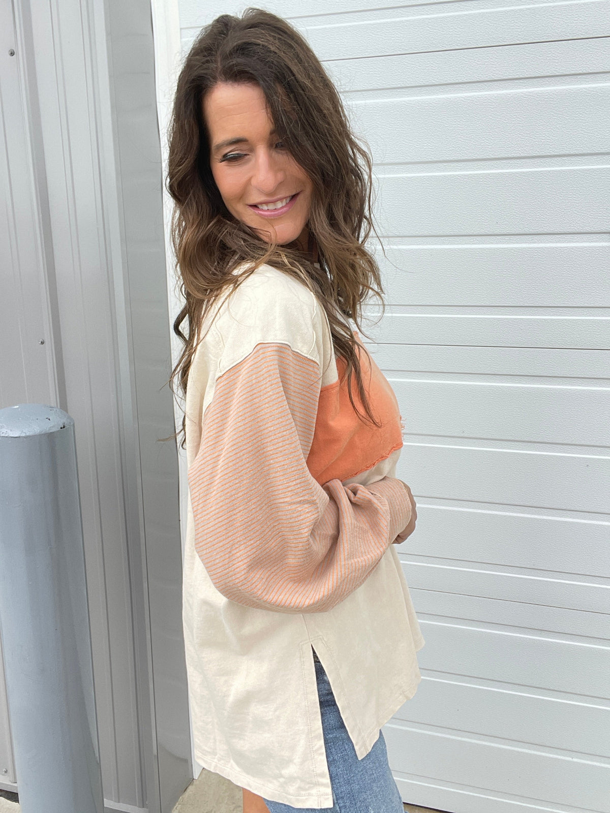 Got A Hunch Color Mix Terry Top In 3 Colors *Final Sale*
