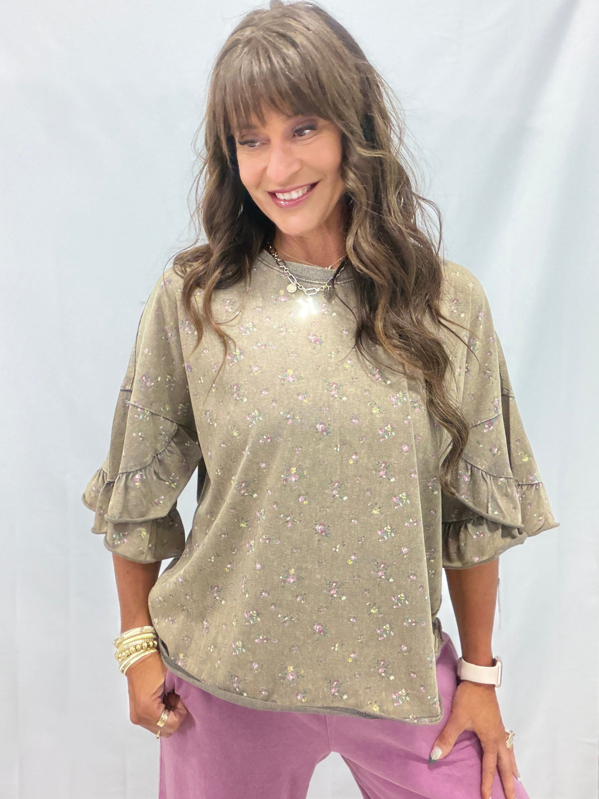 Wiser Than Before Loose Fit Top In Mocha