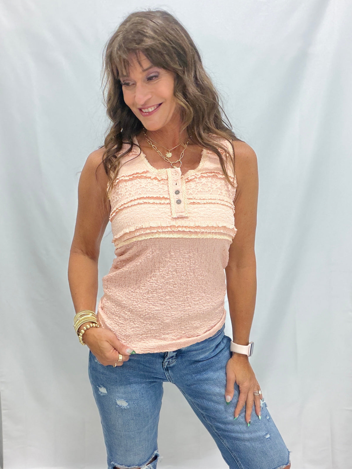 POL Lace Whisper Knit Top in 3 Colors