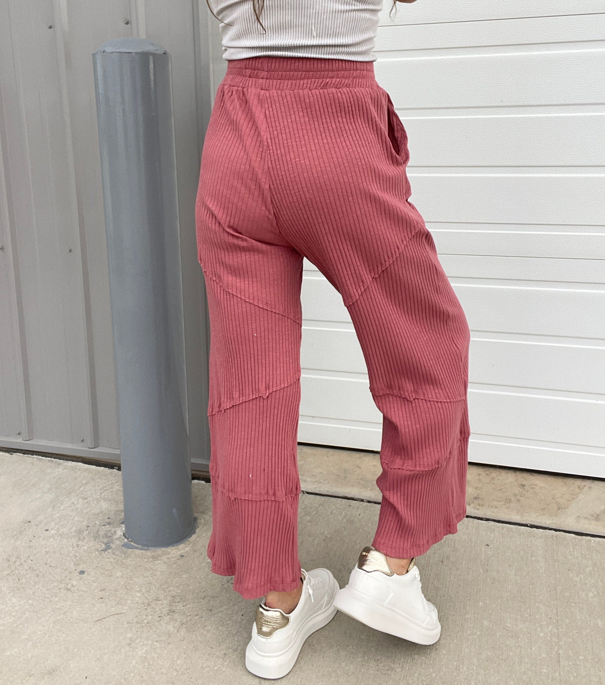 Don't Get Better Than This Ribbed Comfy Pants In 3 Colors: Marsala, Denim, Taupe *Final Sale*