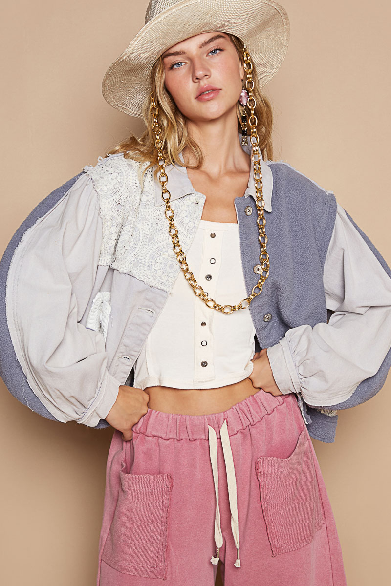 POL Faint Moonlight Crochet Detail Jacket In 3 Colors *Final Sale*