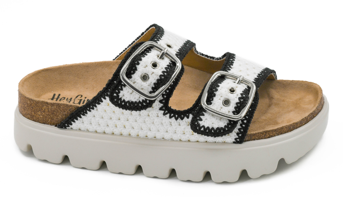 Corkys Rumor Has It Sandals In Ivory Black *Final Sale*