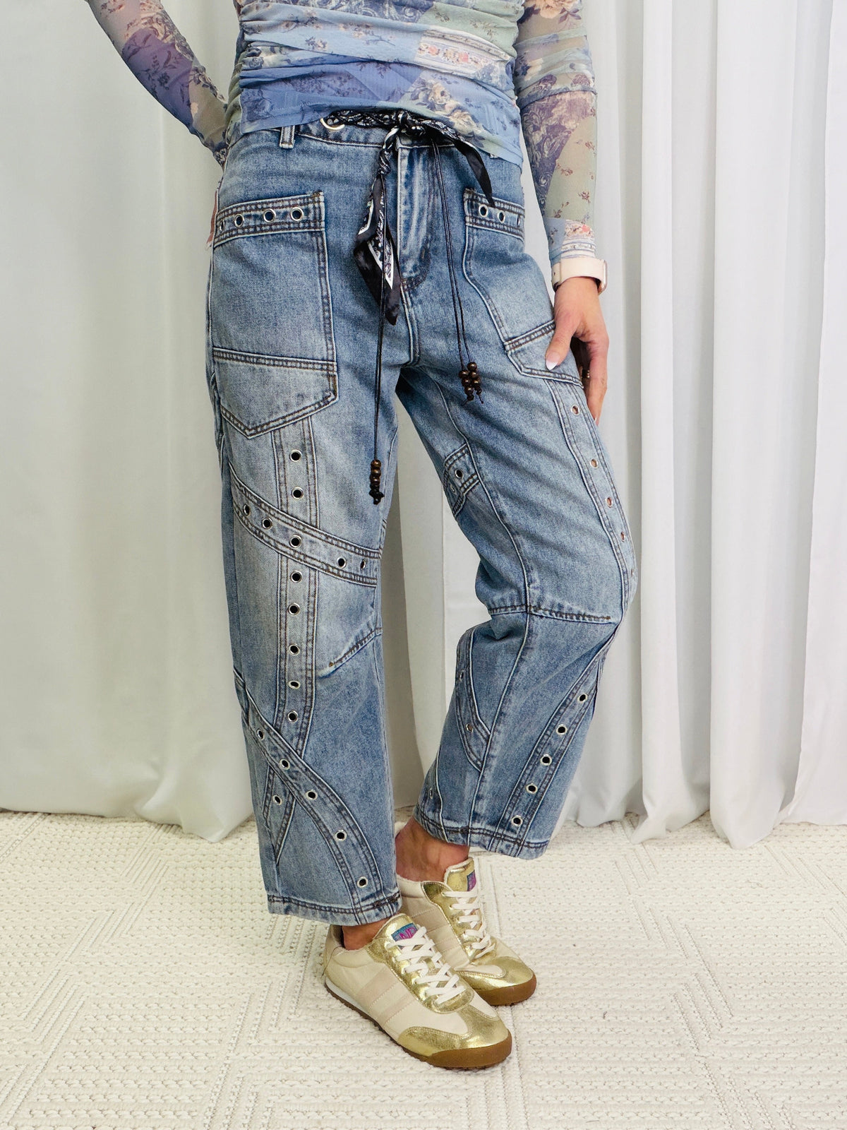Oli & Hali Lifetime Love Barrel Pants In Denim