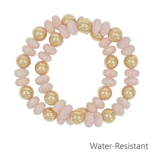 Water Resistant Set Of 2 Stretch Bracelets In 4 Colors *Final Sale*