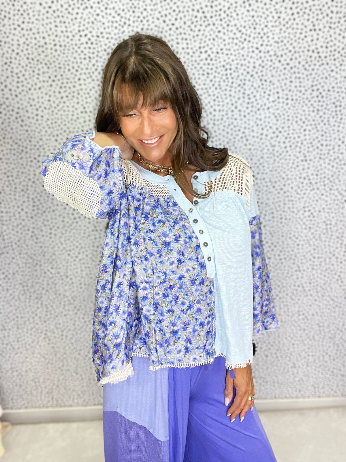 Pol Under My Spell Powder Blue Top *Final Sale*