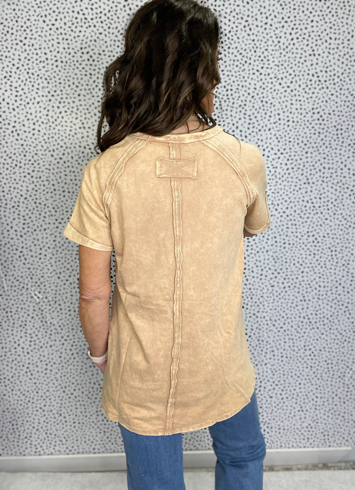 Perfectly Poised Mineral Wash Short Sleeve Top In 4 Colors *Final Sale*