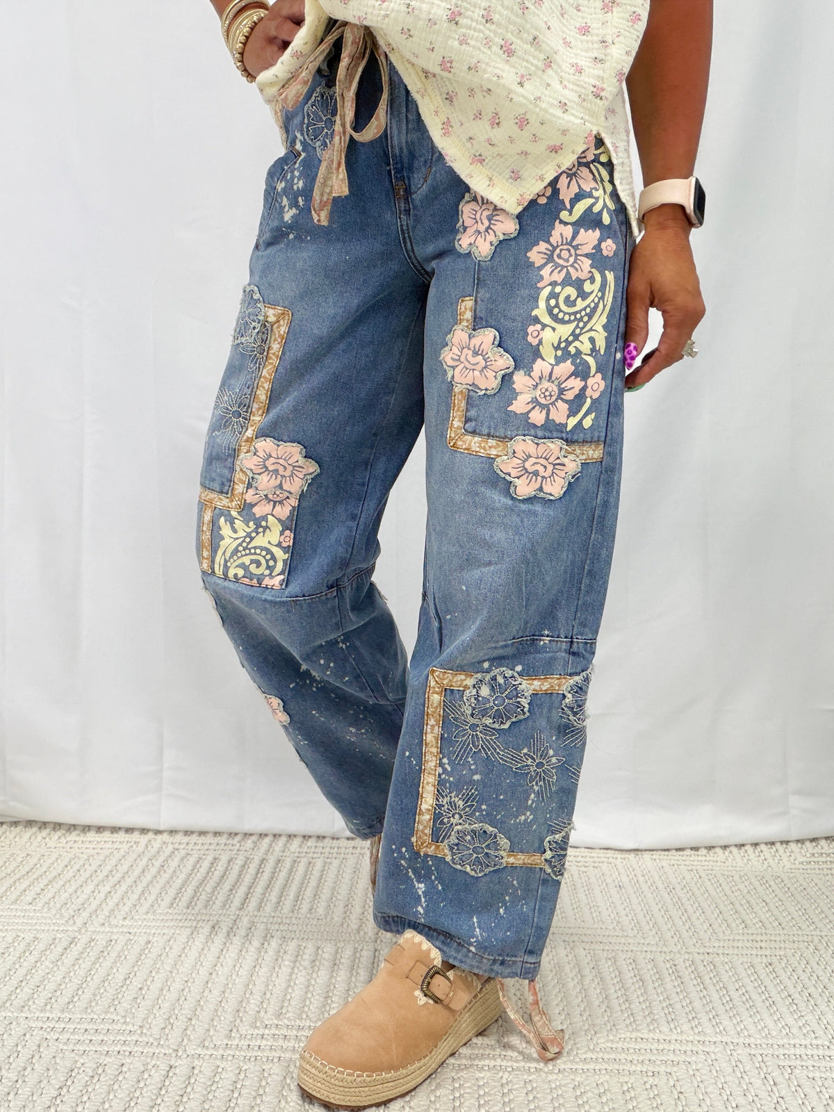 Oli & Hali Garden Luxe Drawstring Waist Jeans