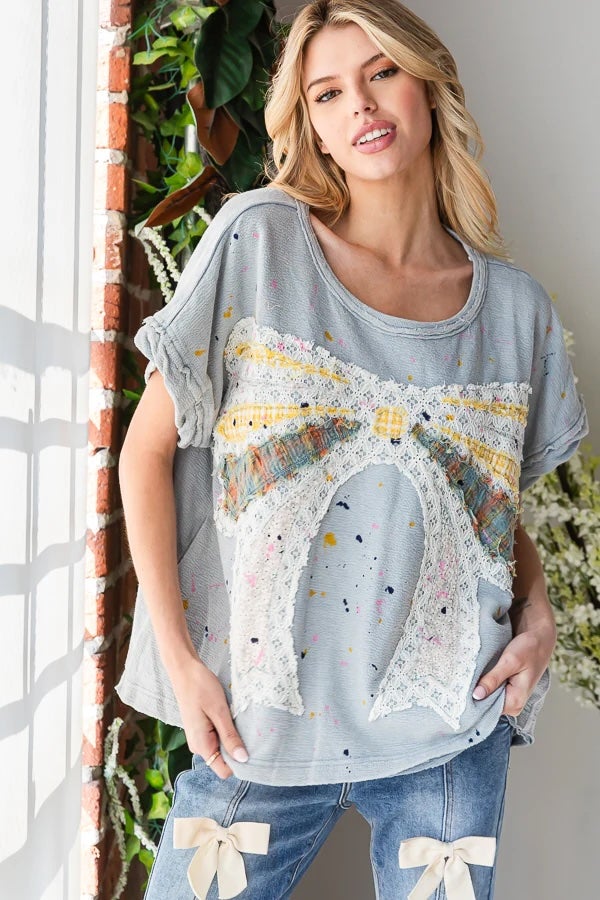 Oli & Hali Painted Dreams Patchwork Top In 2 Colors *Final Sale*