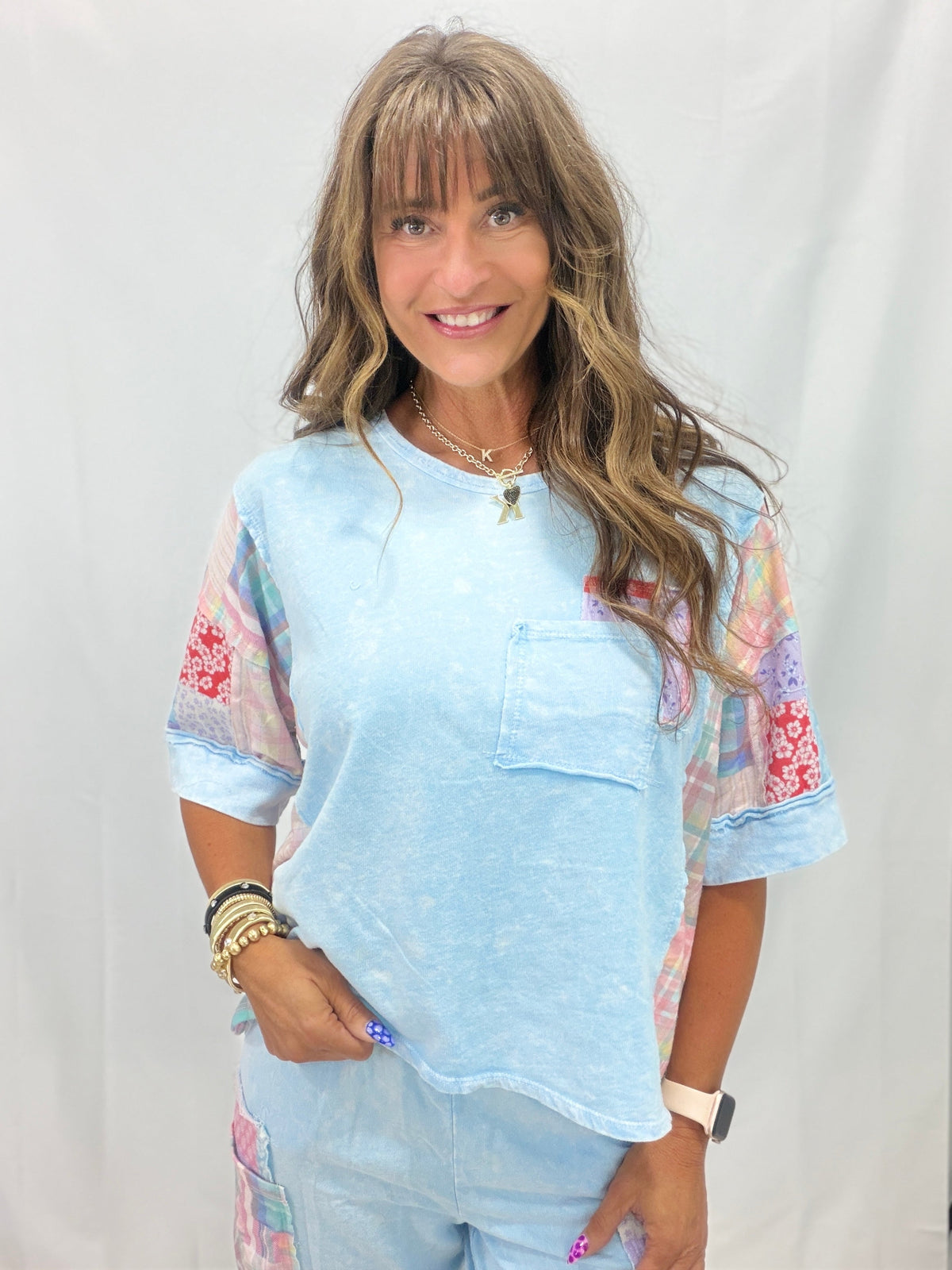 Soft Blooms Half Sleeve Top In 4 Colors
