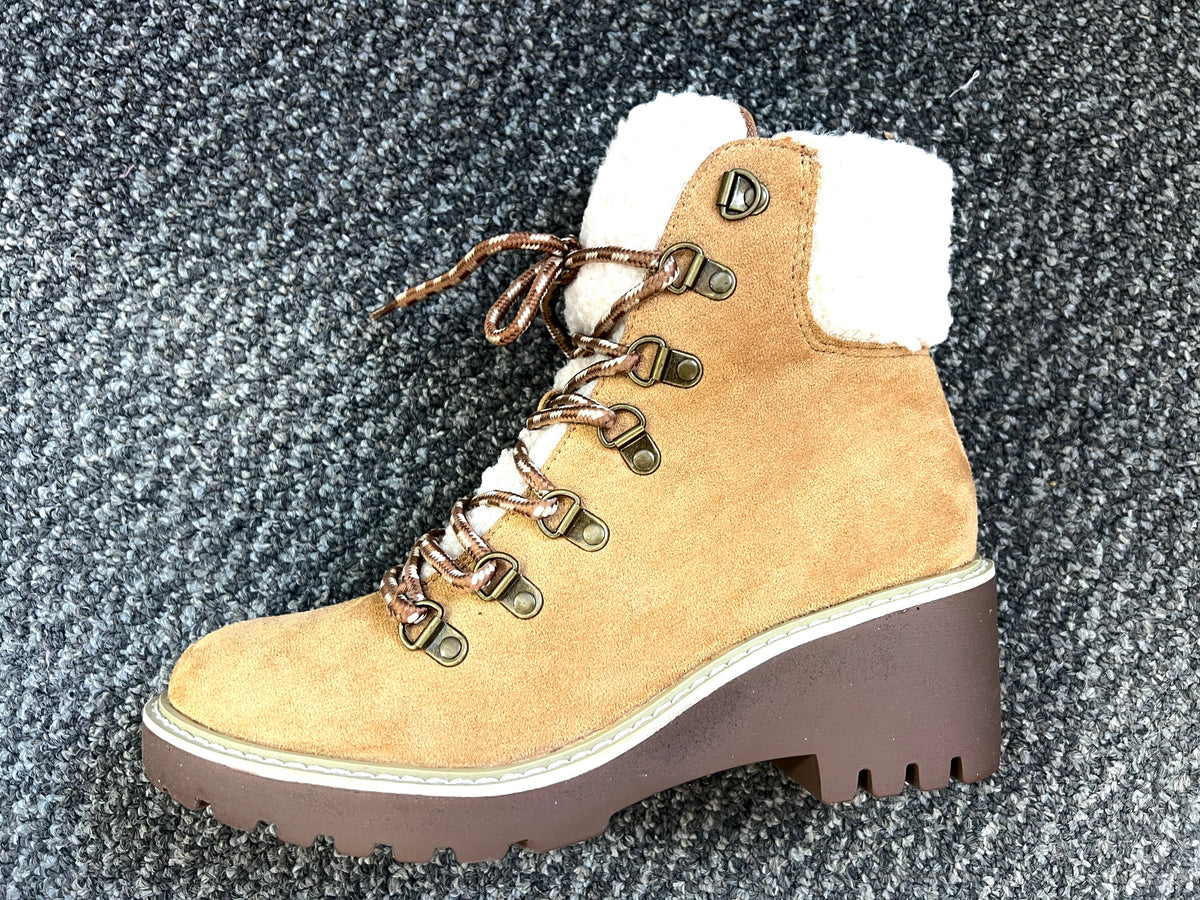 Corkys Sherpa Squad Booties in Cognac *Final Sale*