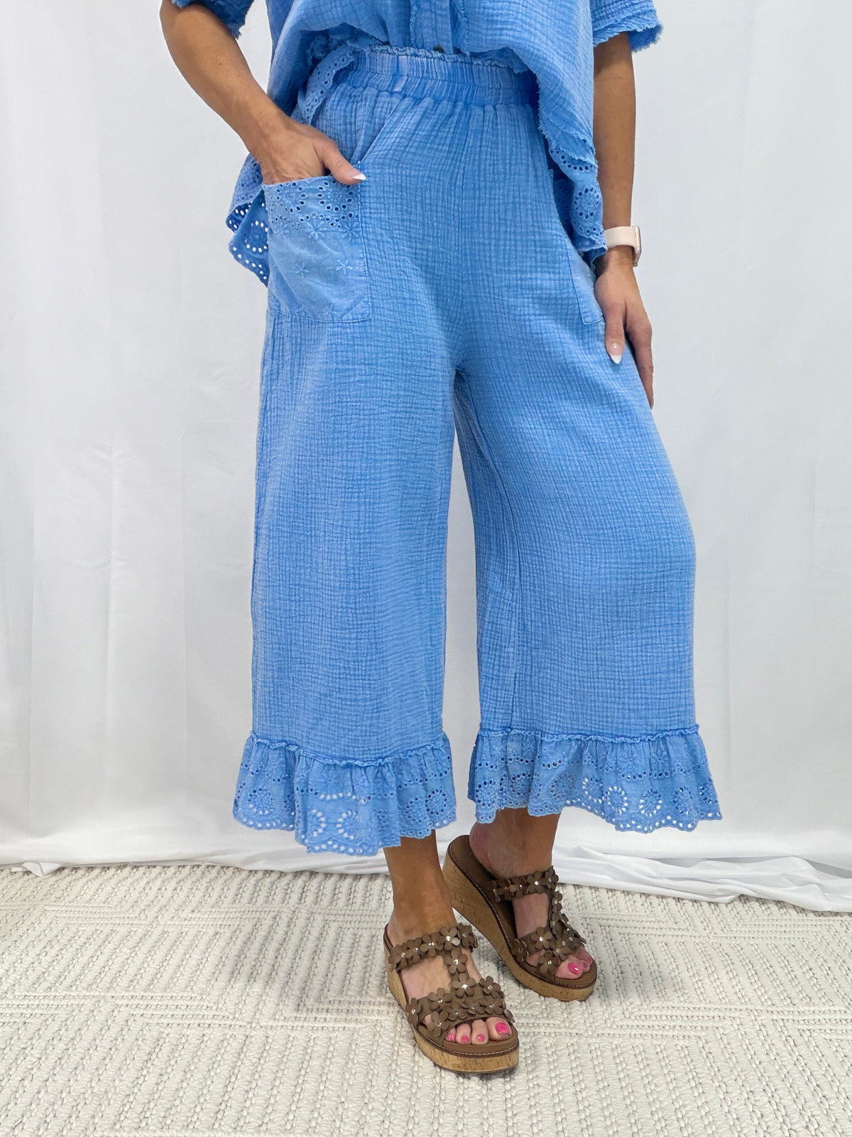 Calming Myself Down Cropped Pants In 3 Colors