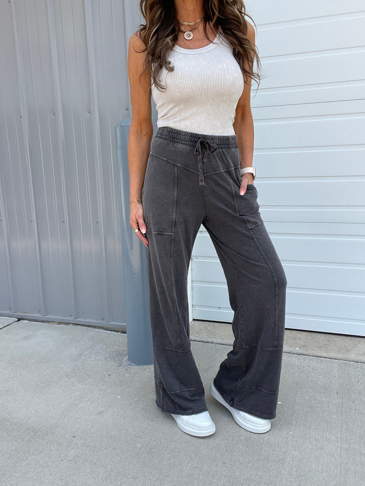 The Great Getaway Relaxed Mineral Washed Stretch Cotton Pants
