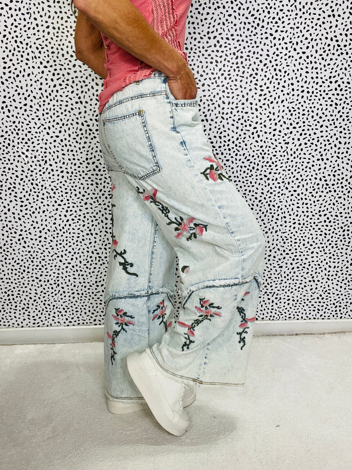 Pol Prairie Bloom Lightweight Chambray Pants *Final Sale*