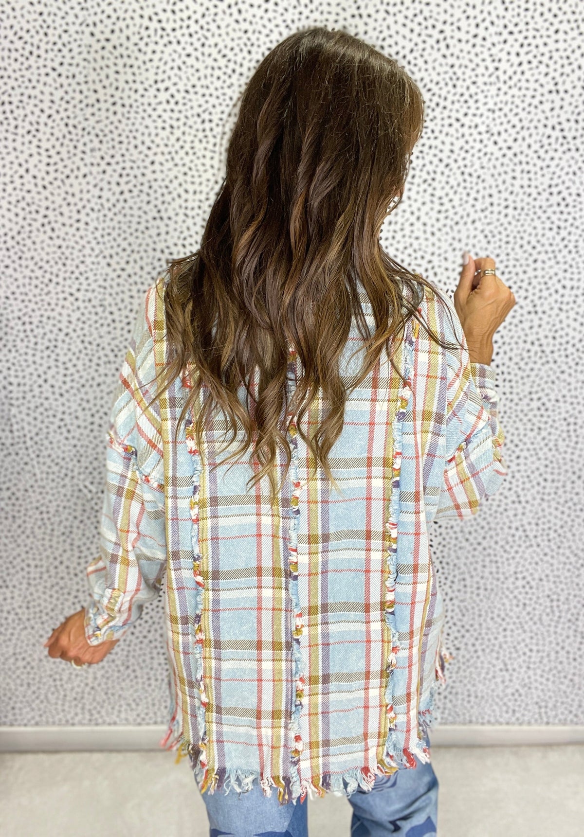 Autumn Skies Plaid Fringe Shacket in 2 Colors