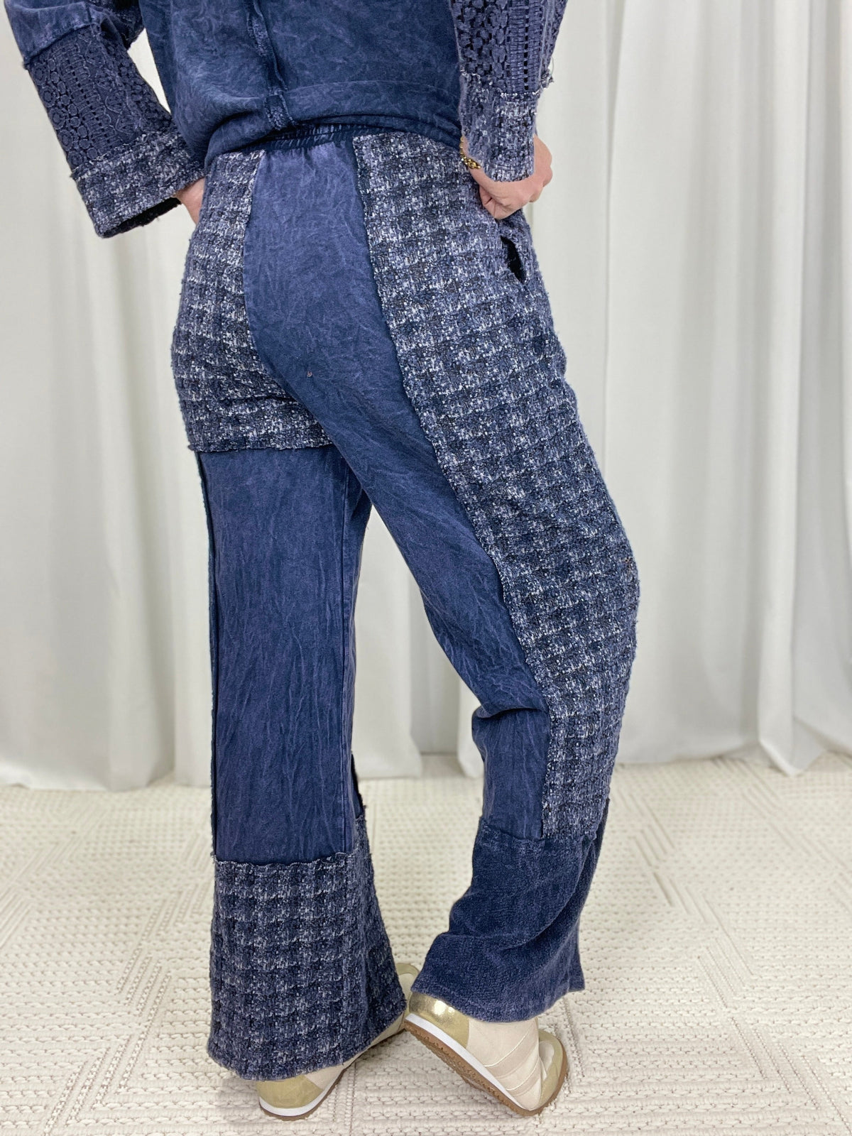 Time And Again Patch Lace Detail Pants In 2 Colors