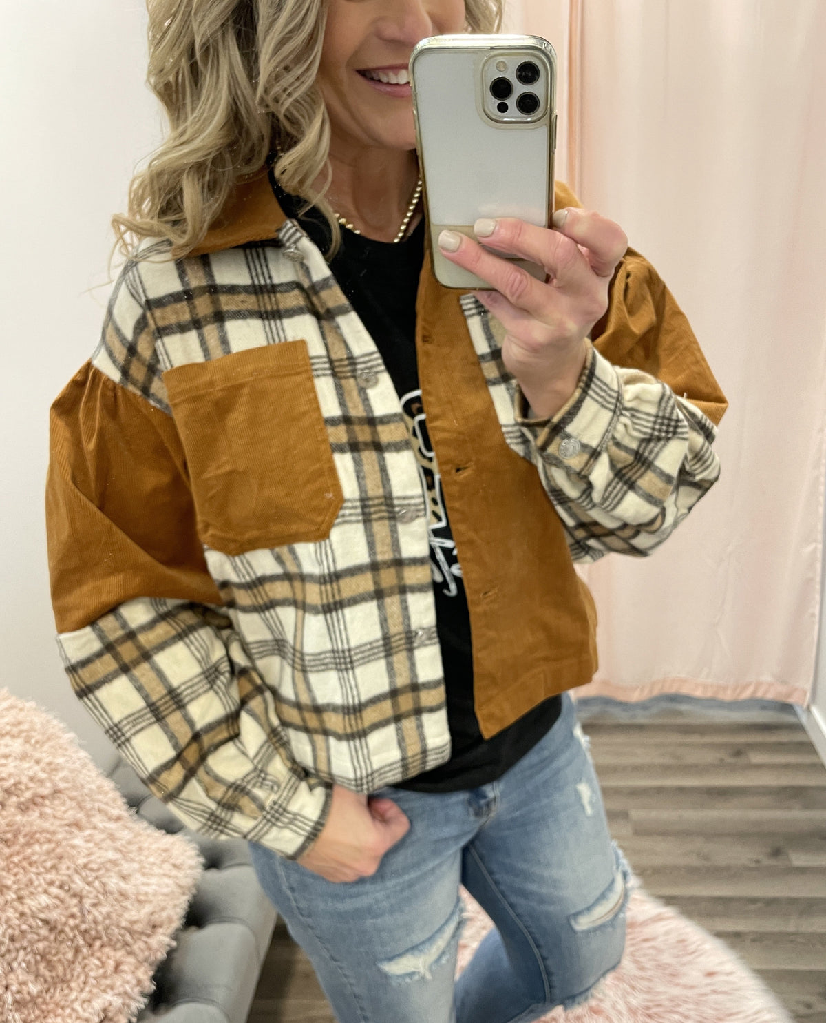 In My Dreams Color Block Shacket *Final Sale*