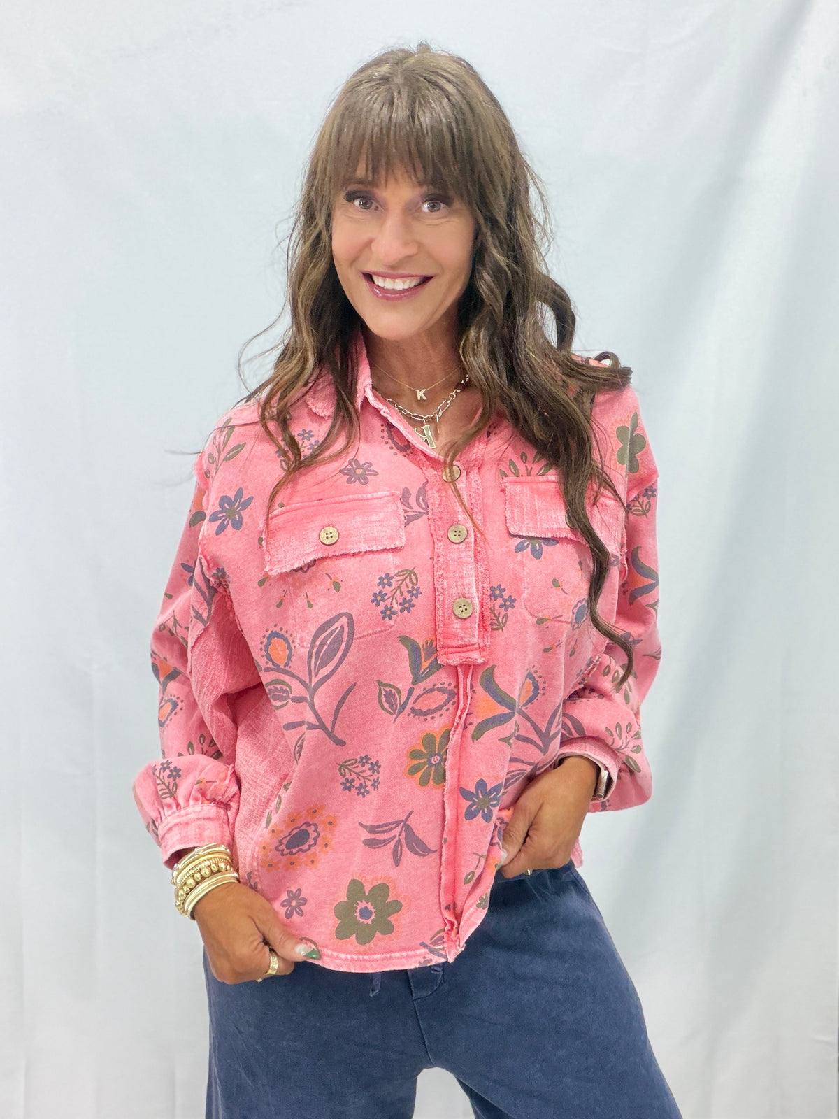 Wildflower Whisper Mineral Wash Top In 6 Colors