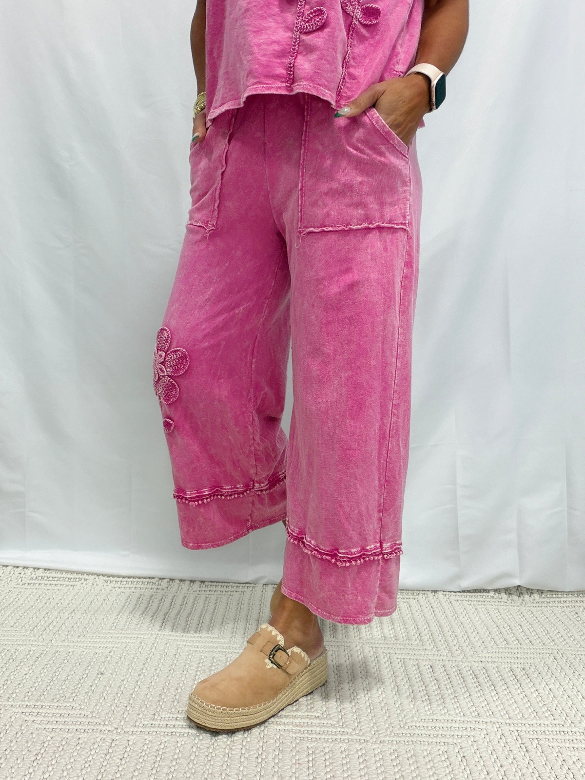 Petal Pop Mineral Washed Pants in 3 Colors