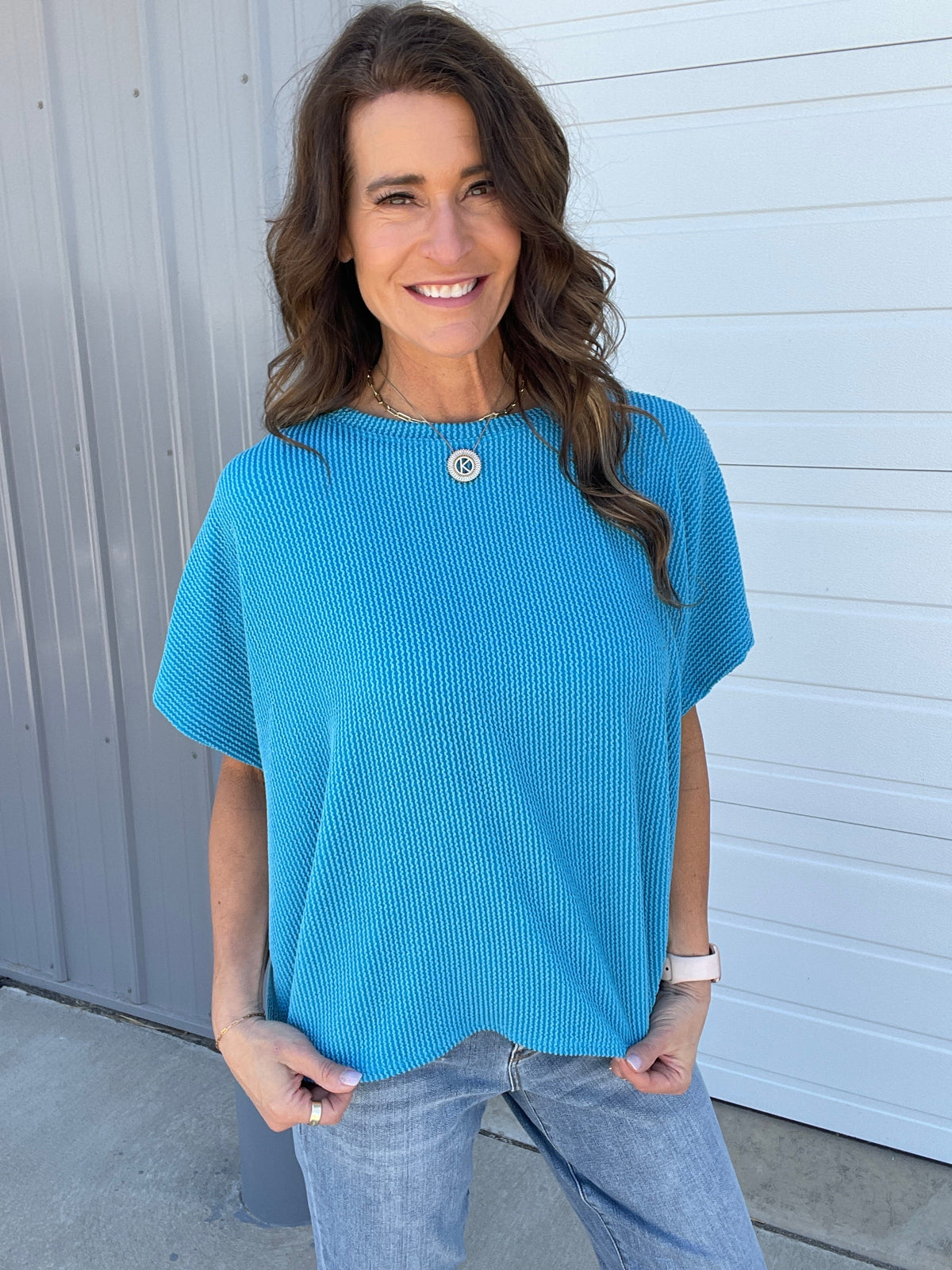 Blossom And Blooming Ribbed Loose Fit Top  In 6 Colors *Final Sale*