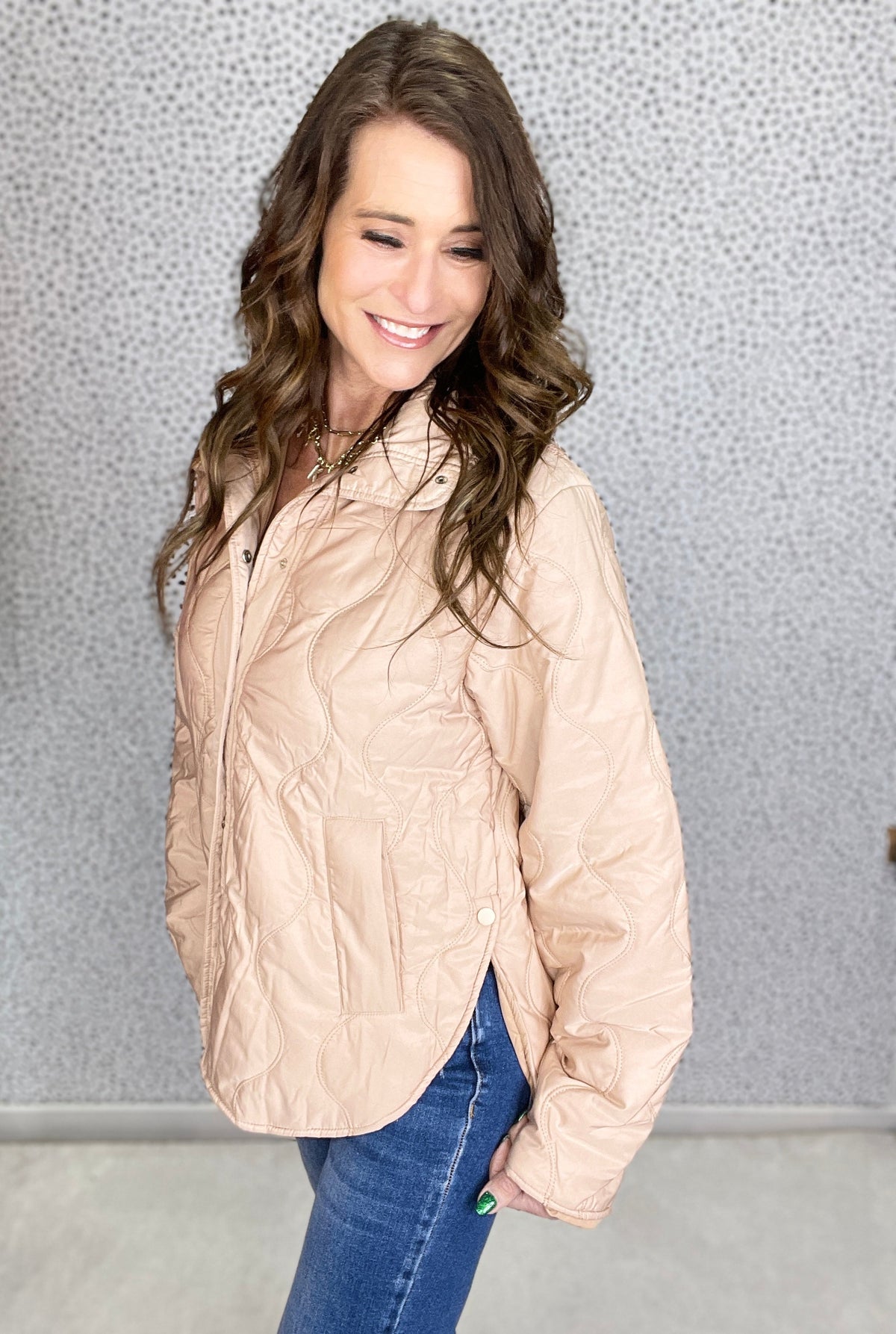 Eyes on You Quilted Lightweight Puffer Jacket In 3 Colors