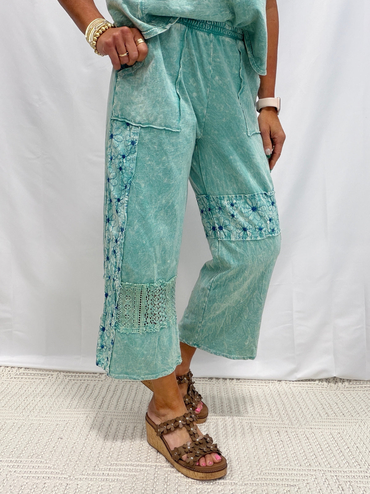 Spring Calls Patched Boho Pants In 3 Colors