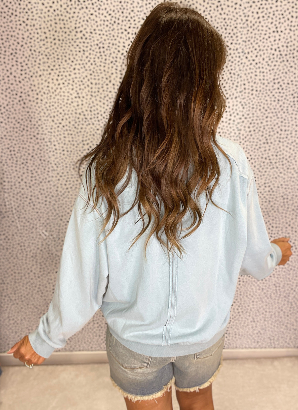 USA Patchwork Terry Crewneck in 2 Colors