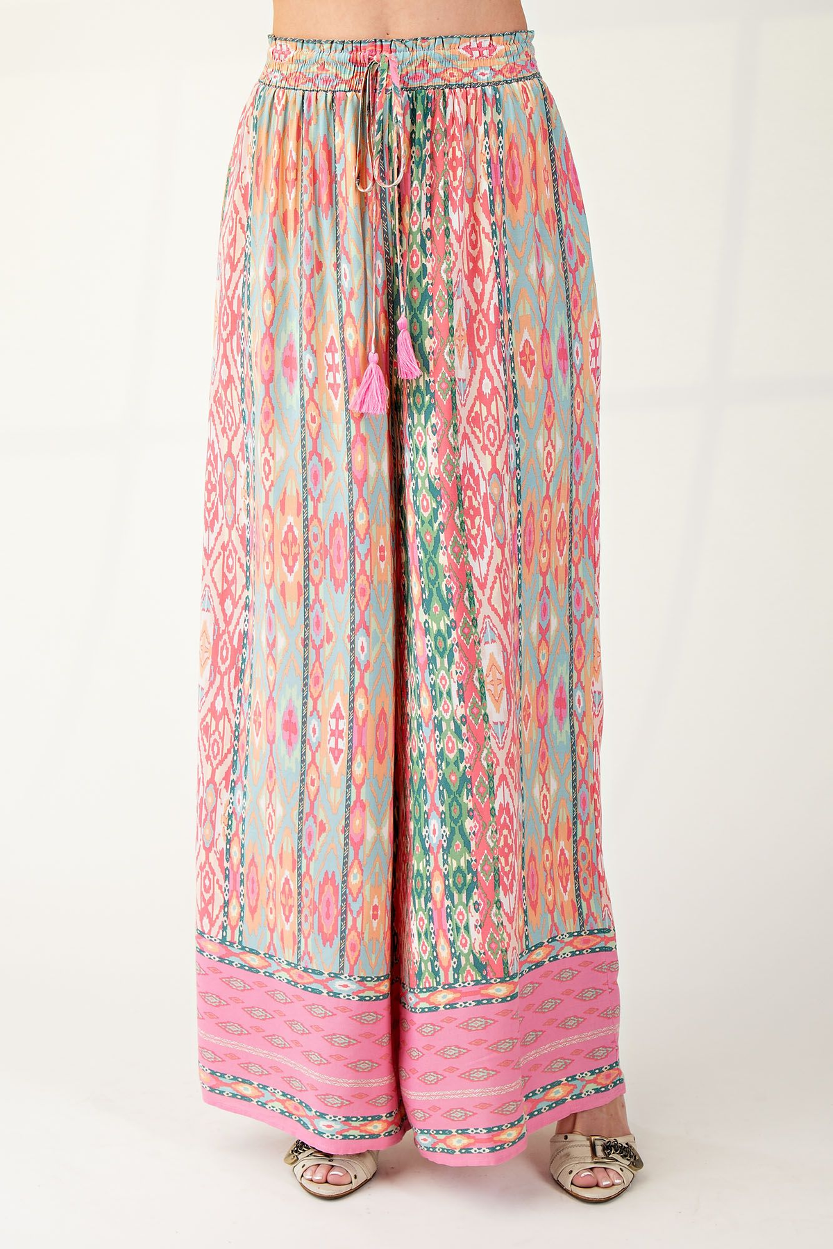 Anything For You Printed Challis Palazzo Pants In 2 Colors