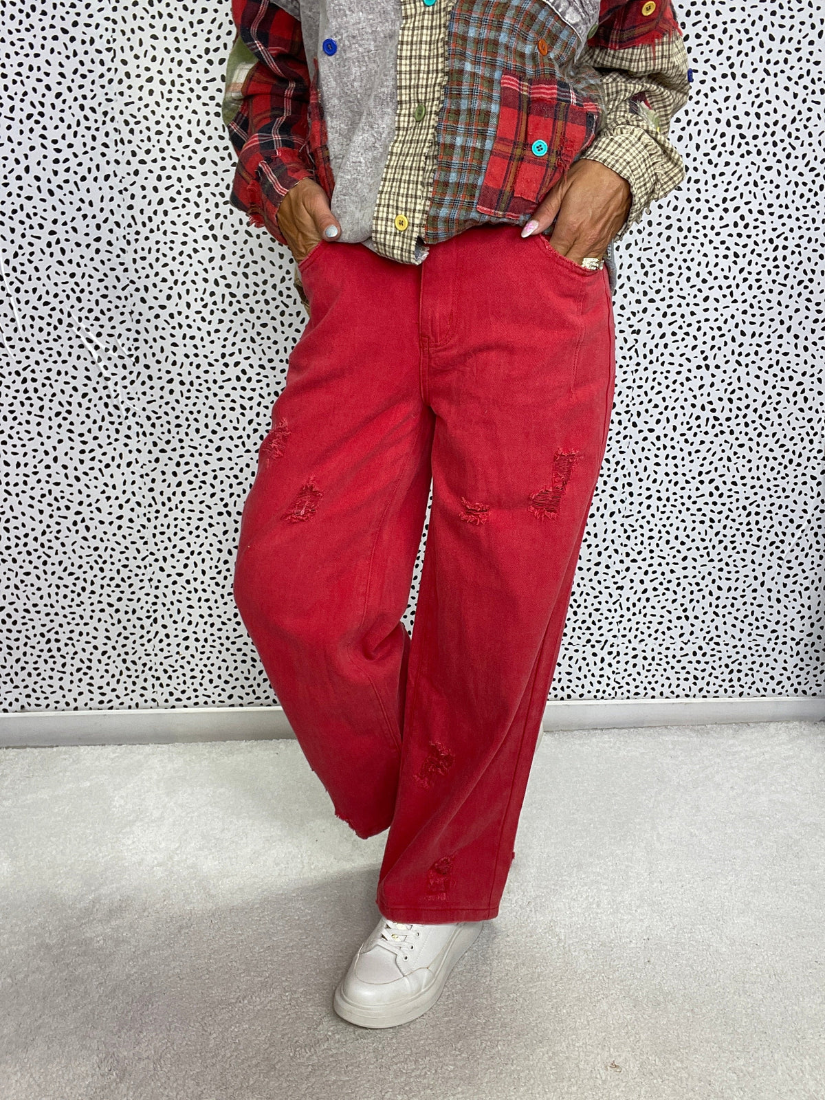 POL Everyday Edge Distressed Pants In 2 Colors