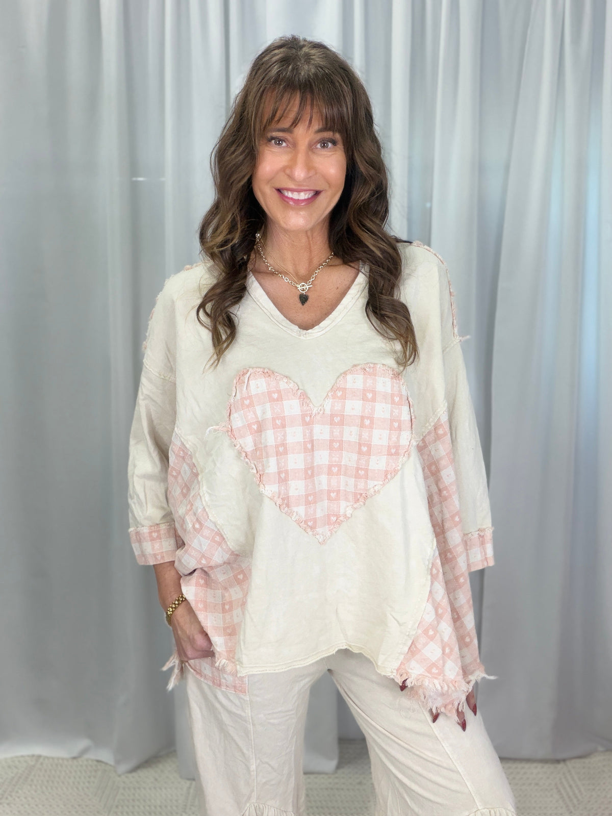 This Is For You Heart Poncho Top In 2 Colors