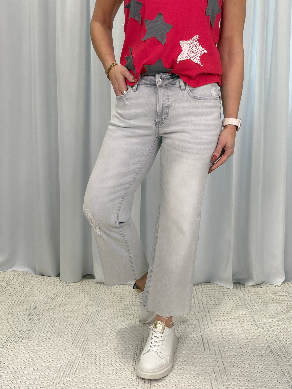 Mica Shari Grey Wide Leg Jeans 280 *Final Sale*