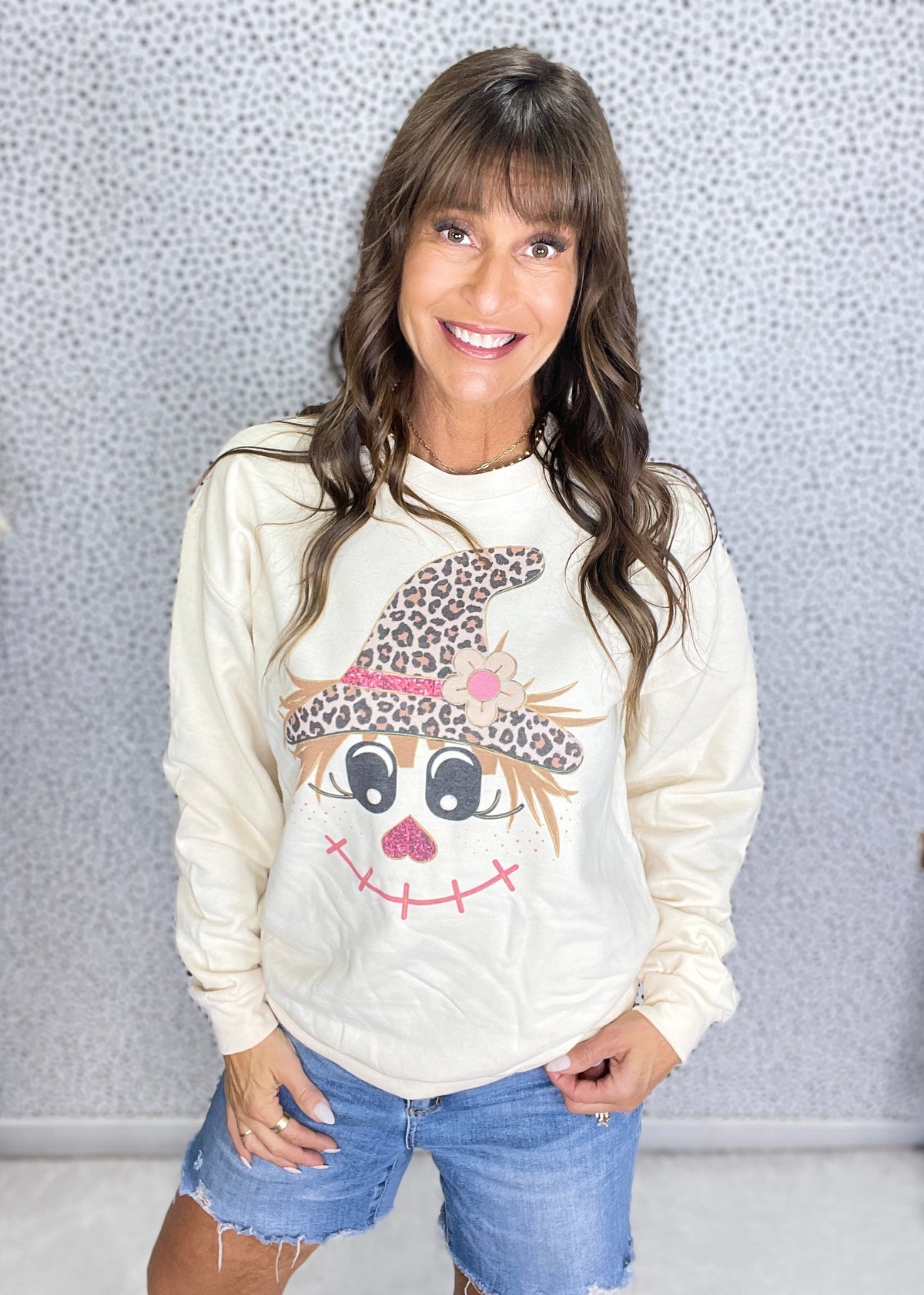 Boho Scarecrow Cream Sweatshirt