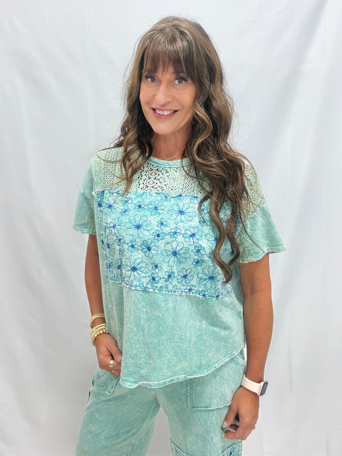 Spring Calls Patched Boho Top In 2 Colors