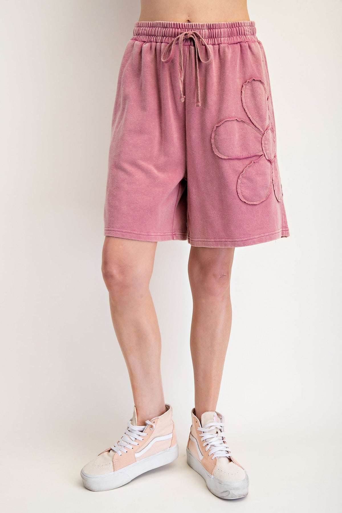 Flowering Style Mineral Washed Shorts In 3 Colors *Final Sale*