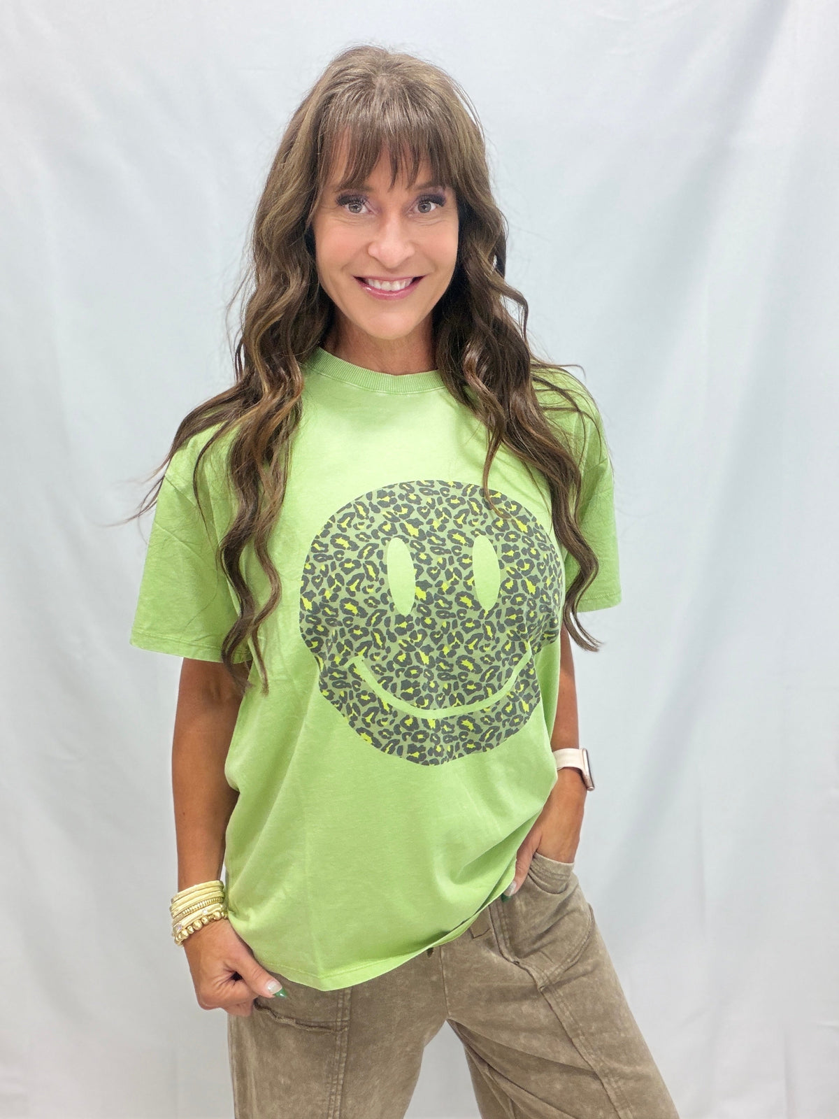 Wild Smile Mineral Washed Oversized Top In 4 Colors