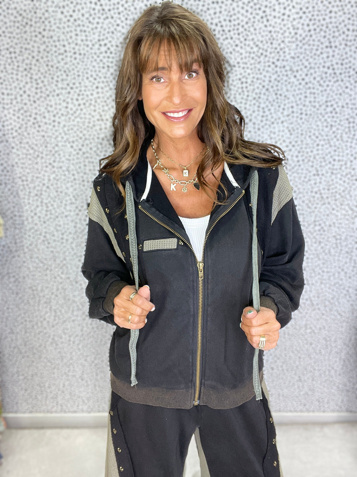 POL Hot Take Zip Up Hoodie In Black *Final Sale*