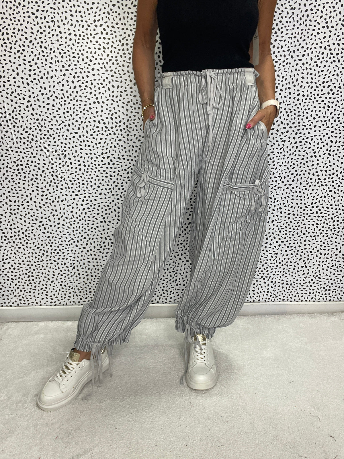 DriftLine Striped Cargo Joggers In 2 Colors